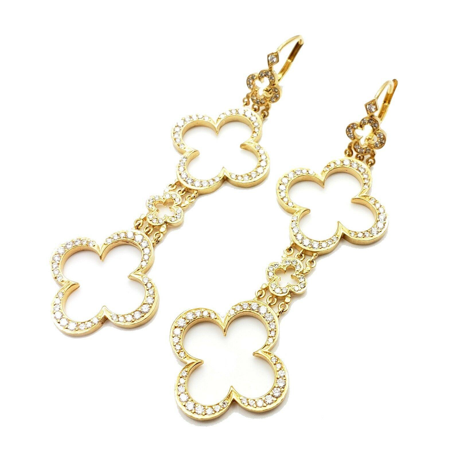 Brilliant Cut Loree Rodkin Large Diamond Cross Yellow Gold Earrings For Sale