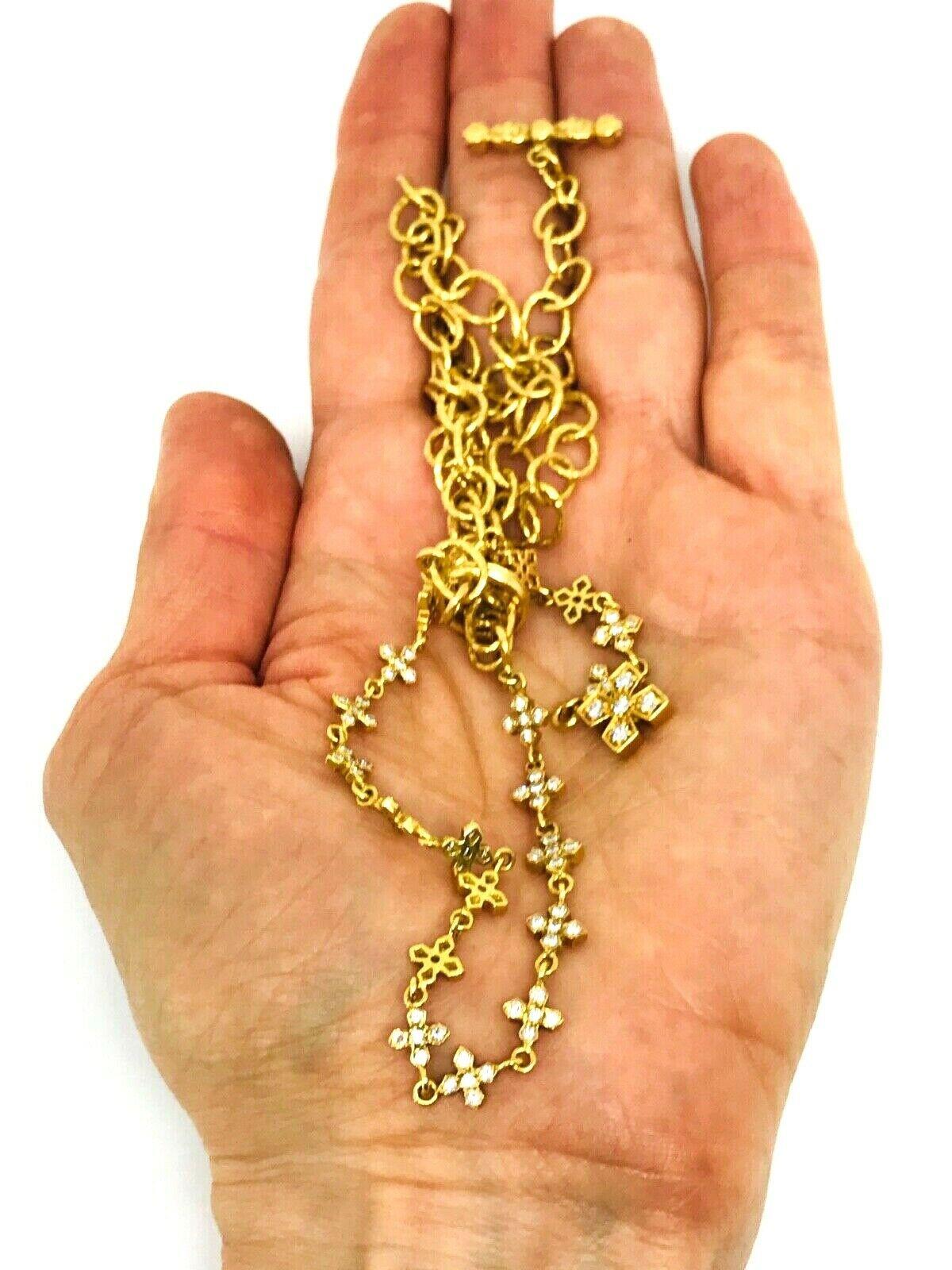 Loree Rodkin Yellow Gold Diamond Chain Lariat Y-Necklace 4
