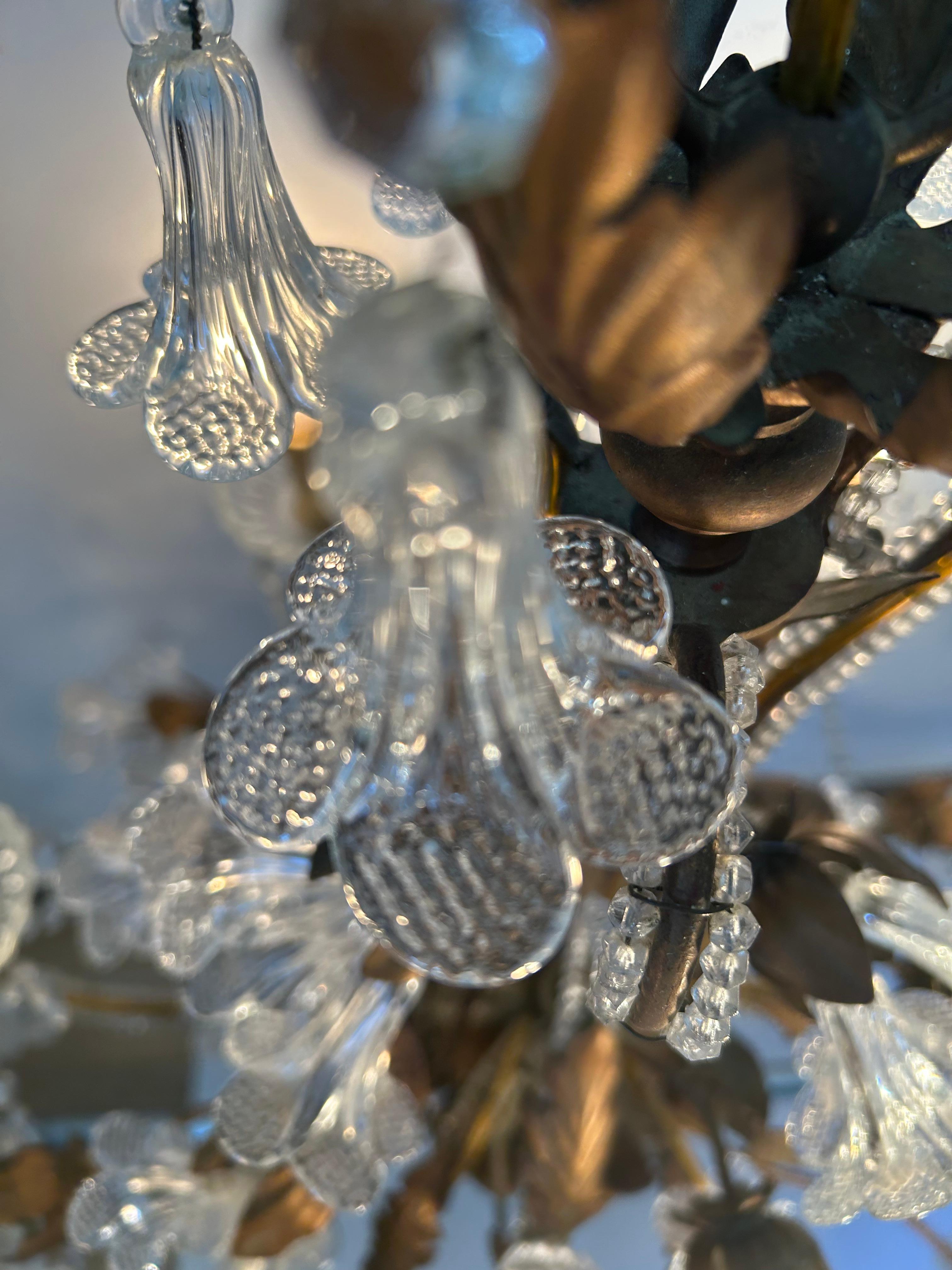 Lorelie's Dream, Sparkling and Romantic Murano Chandelier, 1950's For Sale 6