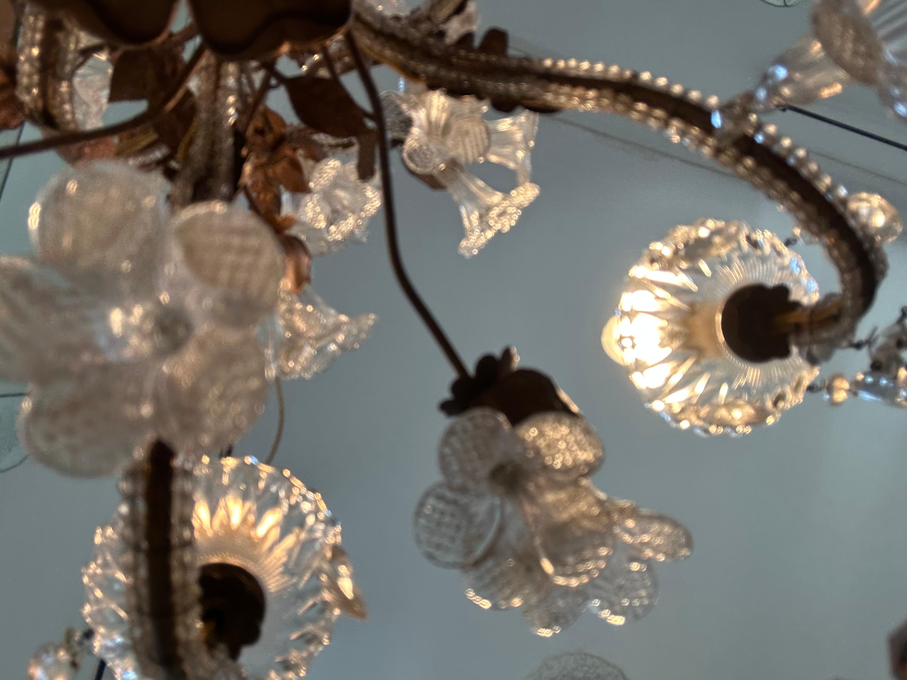 Lorelie's Dream, Sparkling and Romantic Murano Chandelier, 1950's For Sale 8