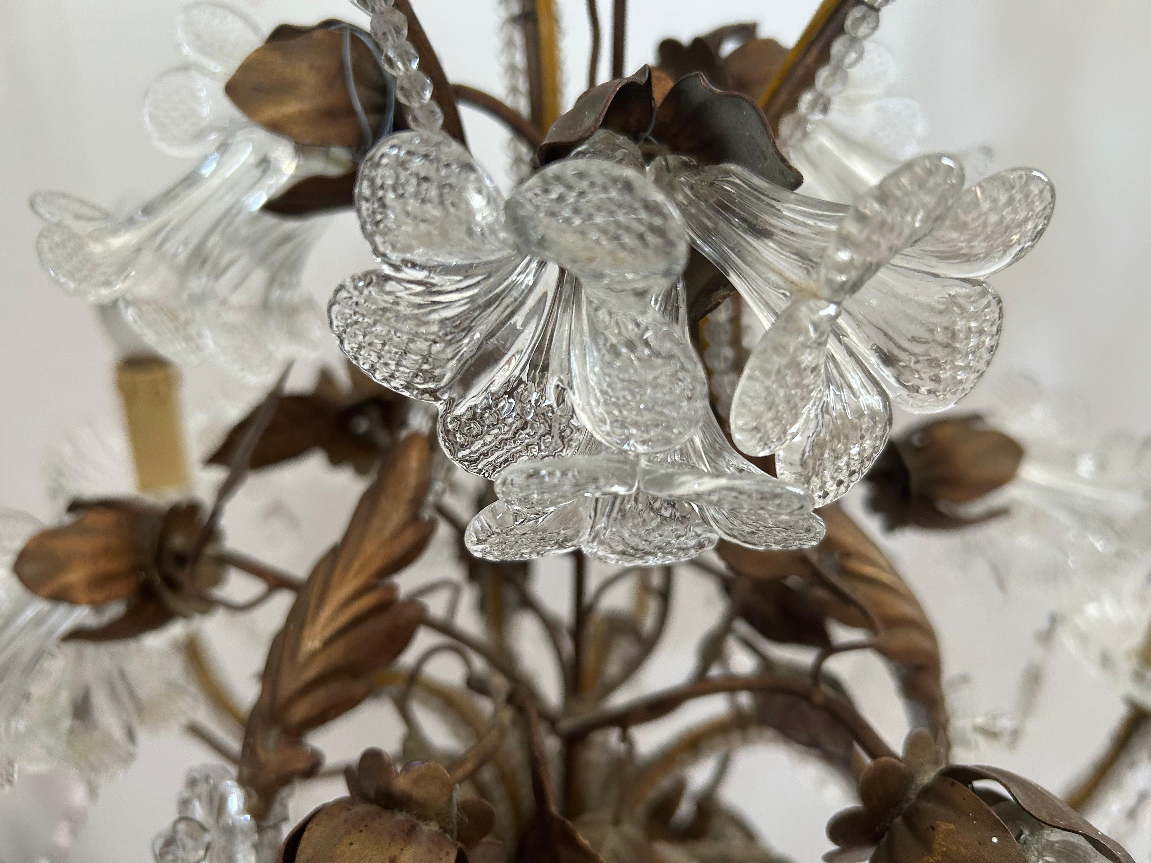 Lorelie's Dream, Sparkling and Romantic Murano Chandelier, 1950's For Sale 10