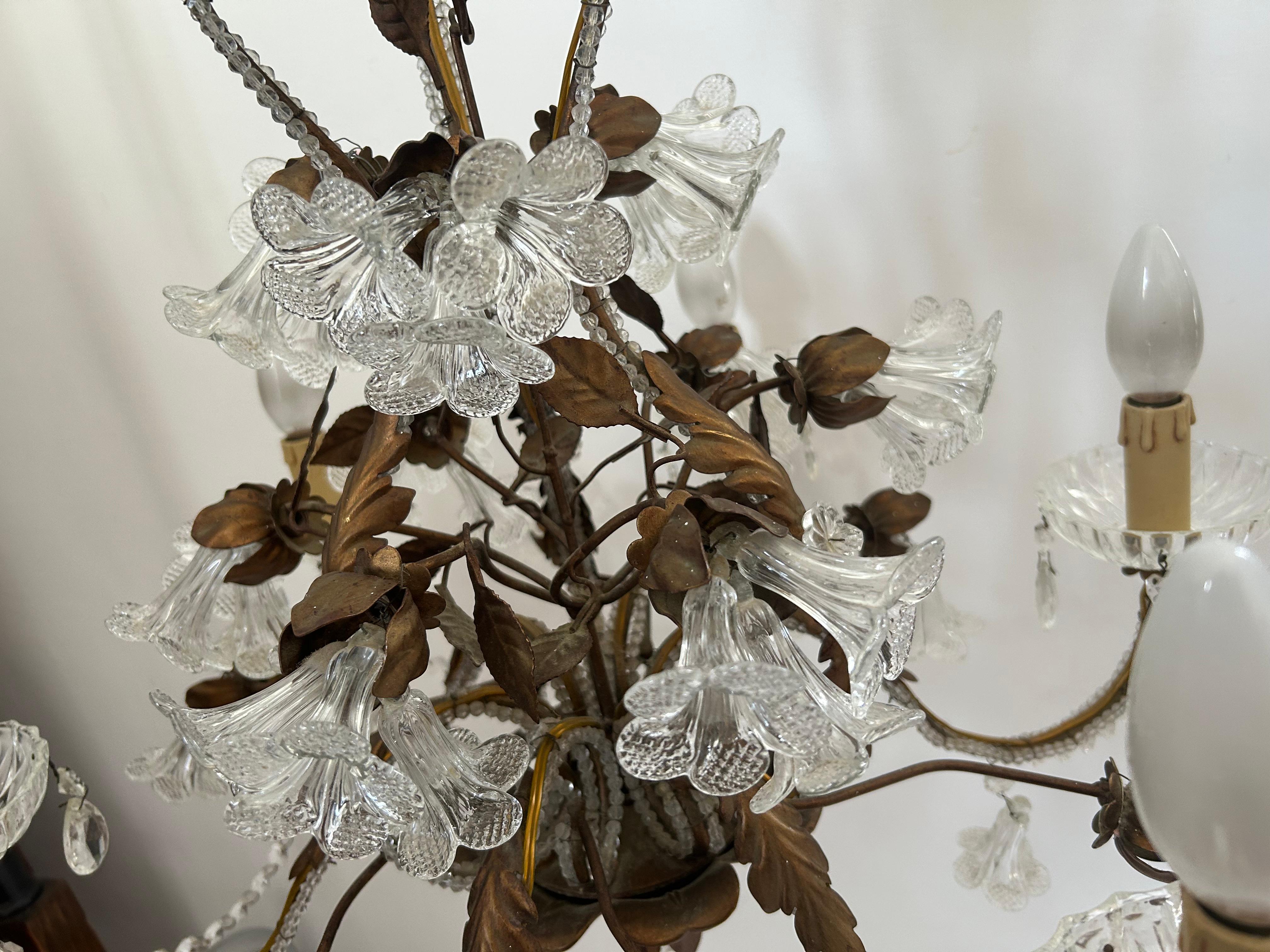 Lorelie's Dream, Sparkling and Romantic Murano Chandelier, 1950's For Sale 12