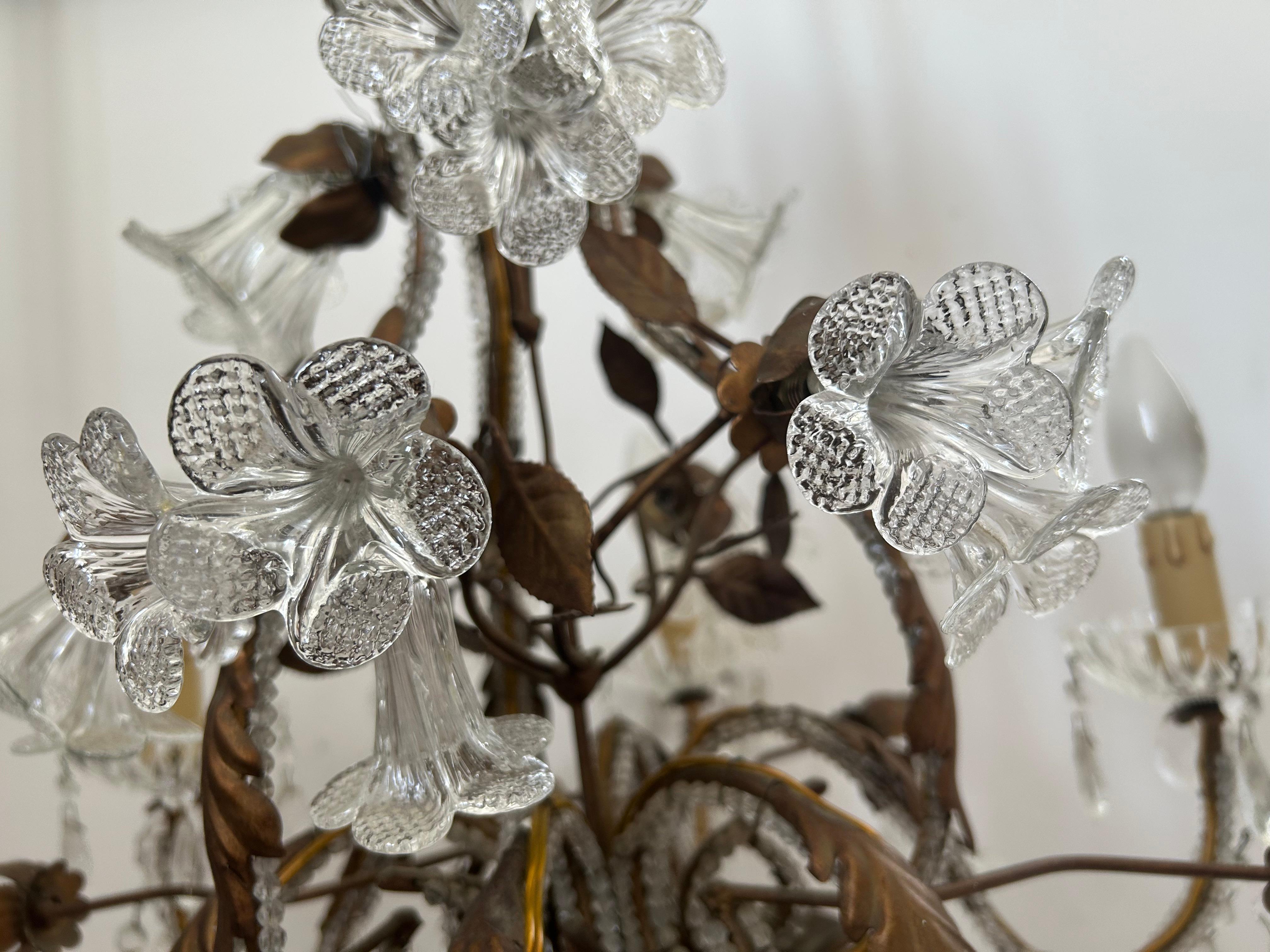 Lorelie's Dream, Sparkling and Romantic Murano Chandelier, 1950's For Sale 13