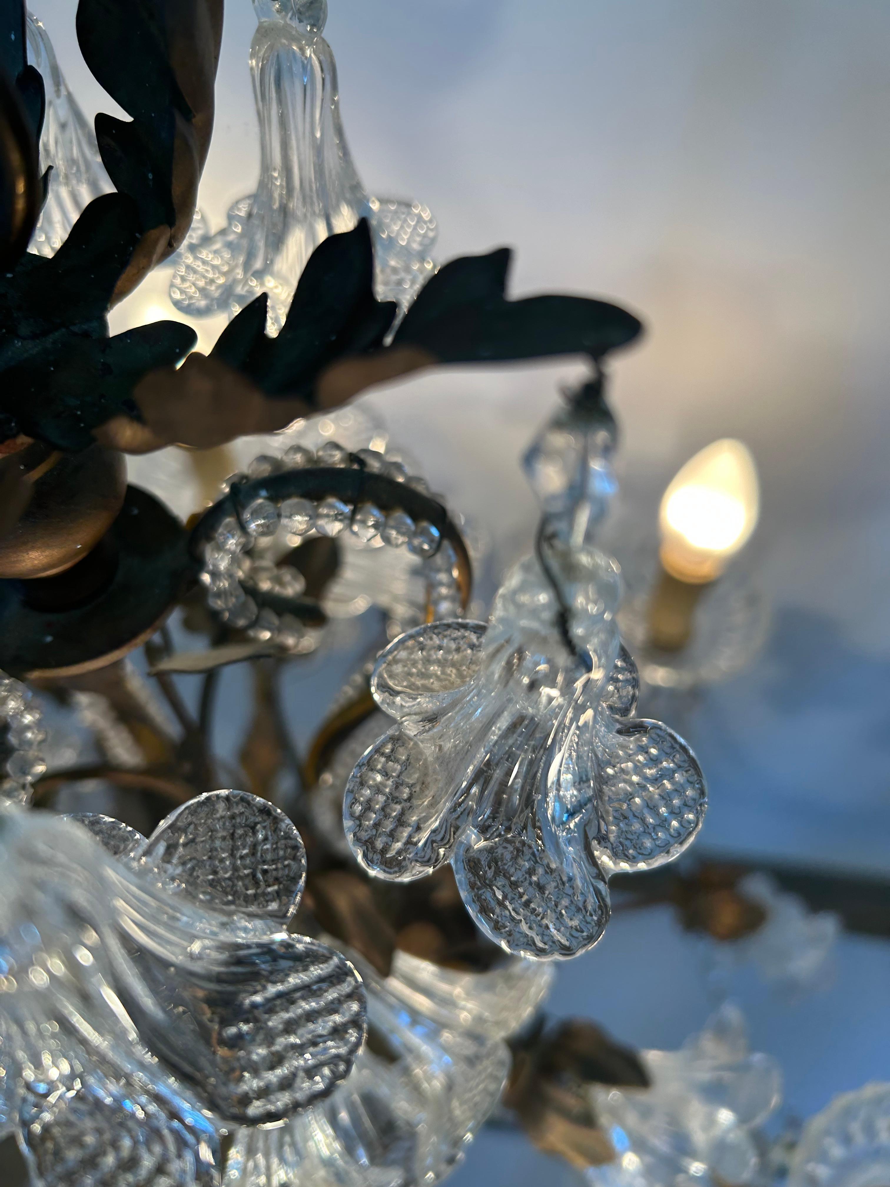 Hand-Crafted Lorelie's Dream, Sparkling and Romantic Murano Chandelier, 1950's For Sale