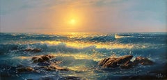 "Capriccio In Sea Minor" Seascape Ocean AMAZINGLY BEAUTIFUL Image 12 x 24