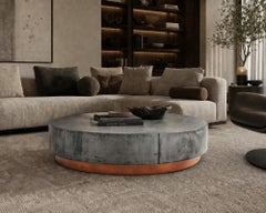 "Loren" Coffee Table by Draga & Aurel for Baxter, Aged Nickel & Copper, Italy