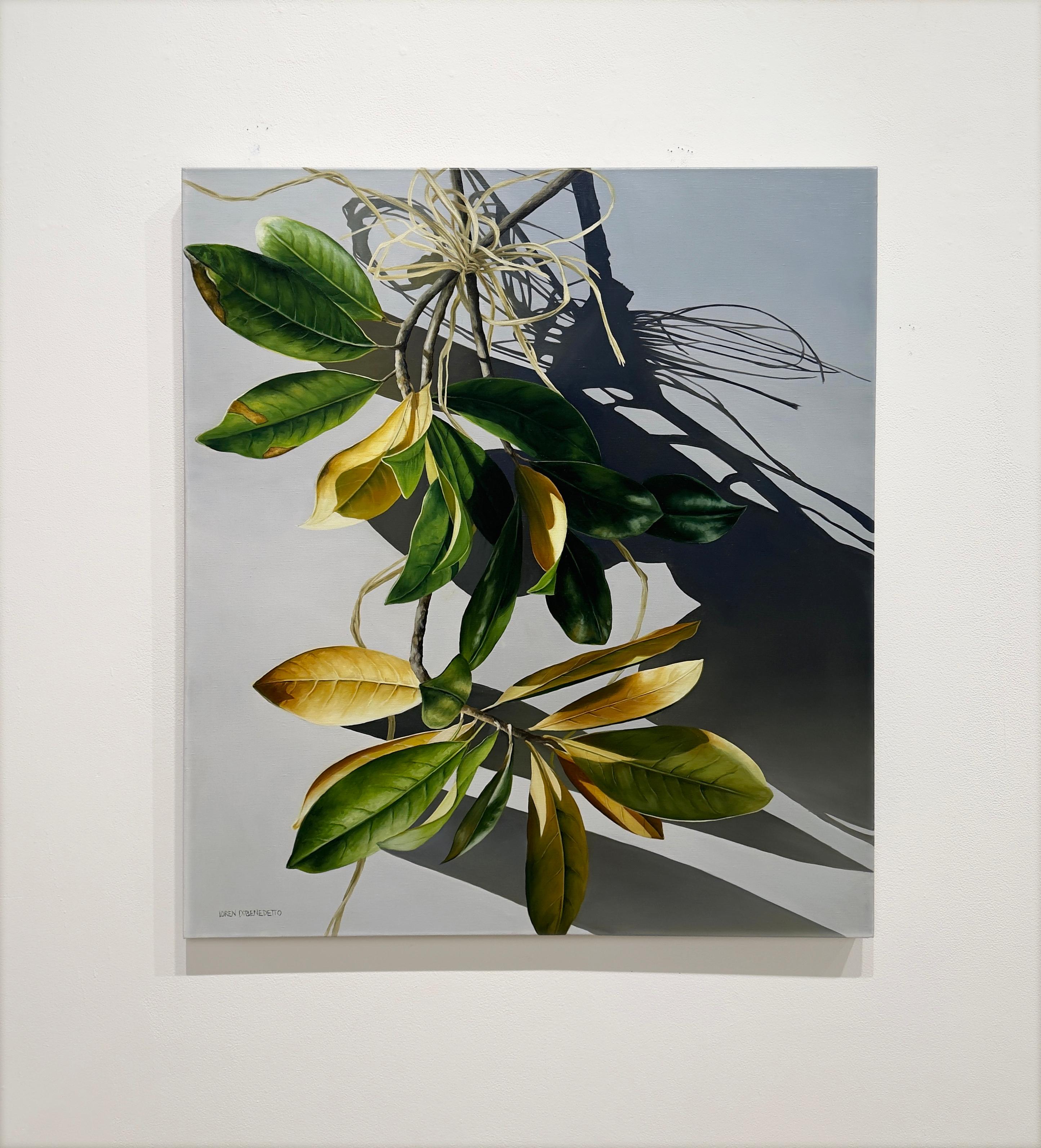 HANGING MAGNOLIA - Realism / Plant / Still Life - Painting by Loren DiBenedetto
