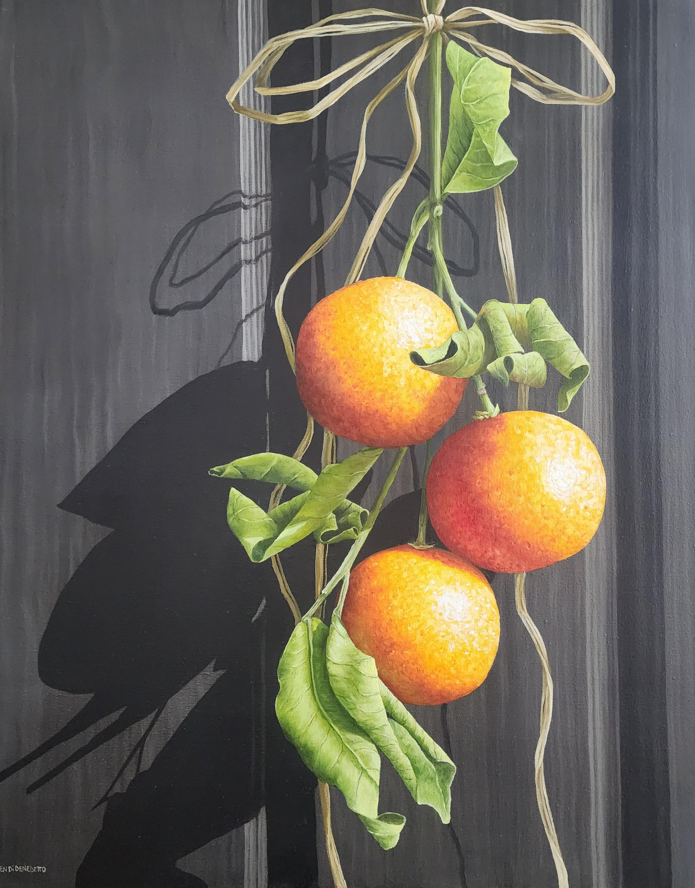 Loren DiBenedetto Still-Life Painting – TANGERINES - Zeitgenössischer Realismus / Stillleben