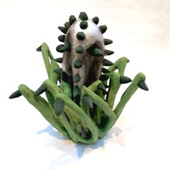 Carbon Capture, recycled wood plant sculpture