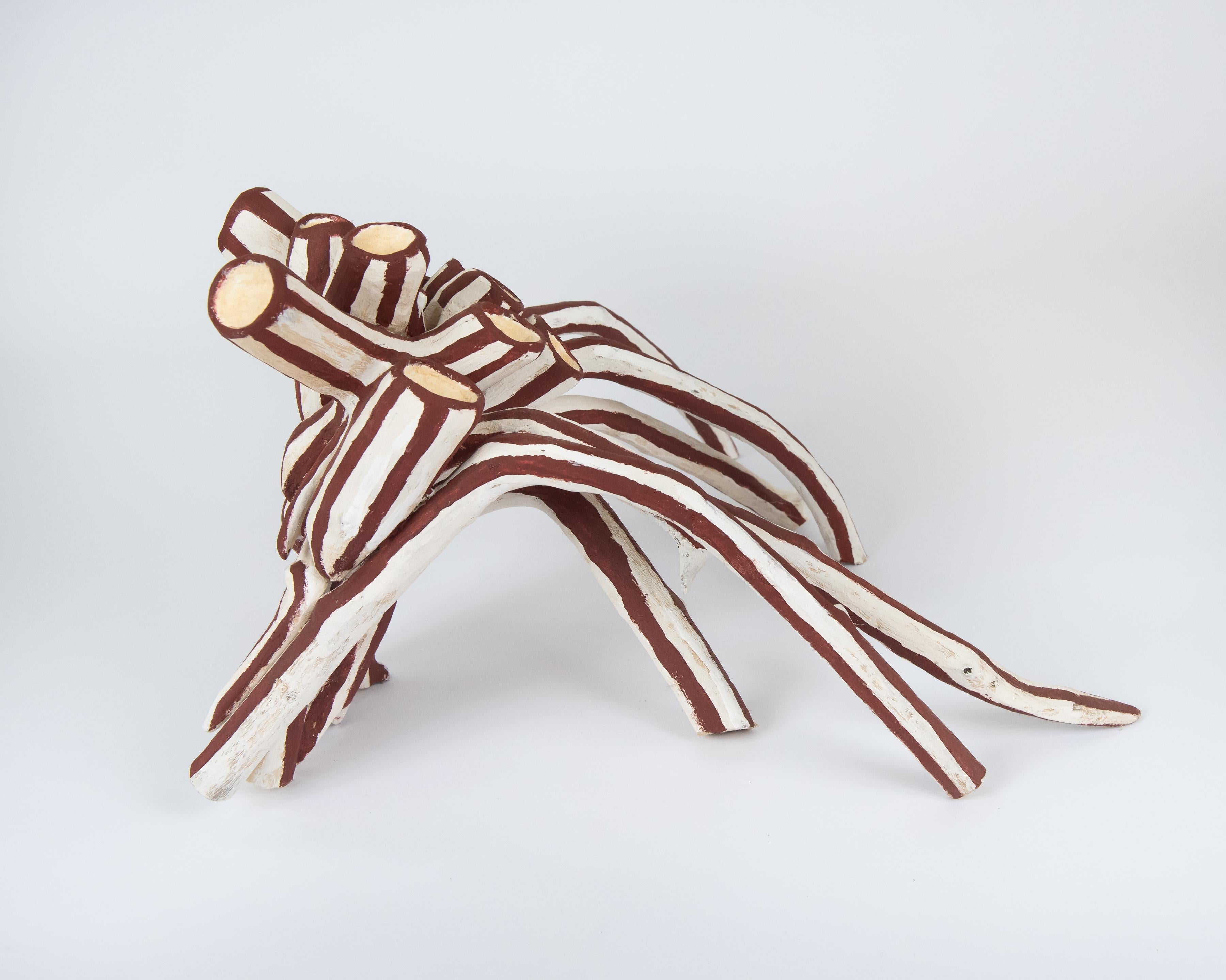Loren Eiferman, , 11V, 2018, 45 pieces of wood with acrylic paint, Sculpture  1