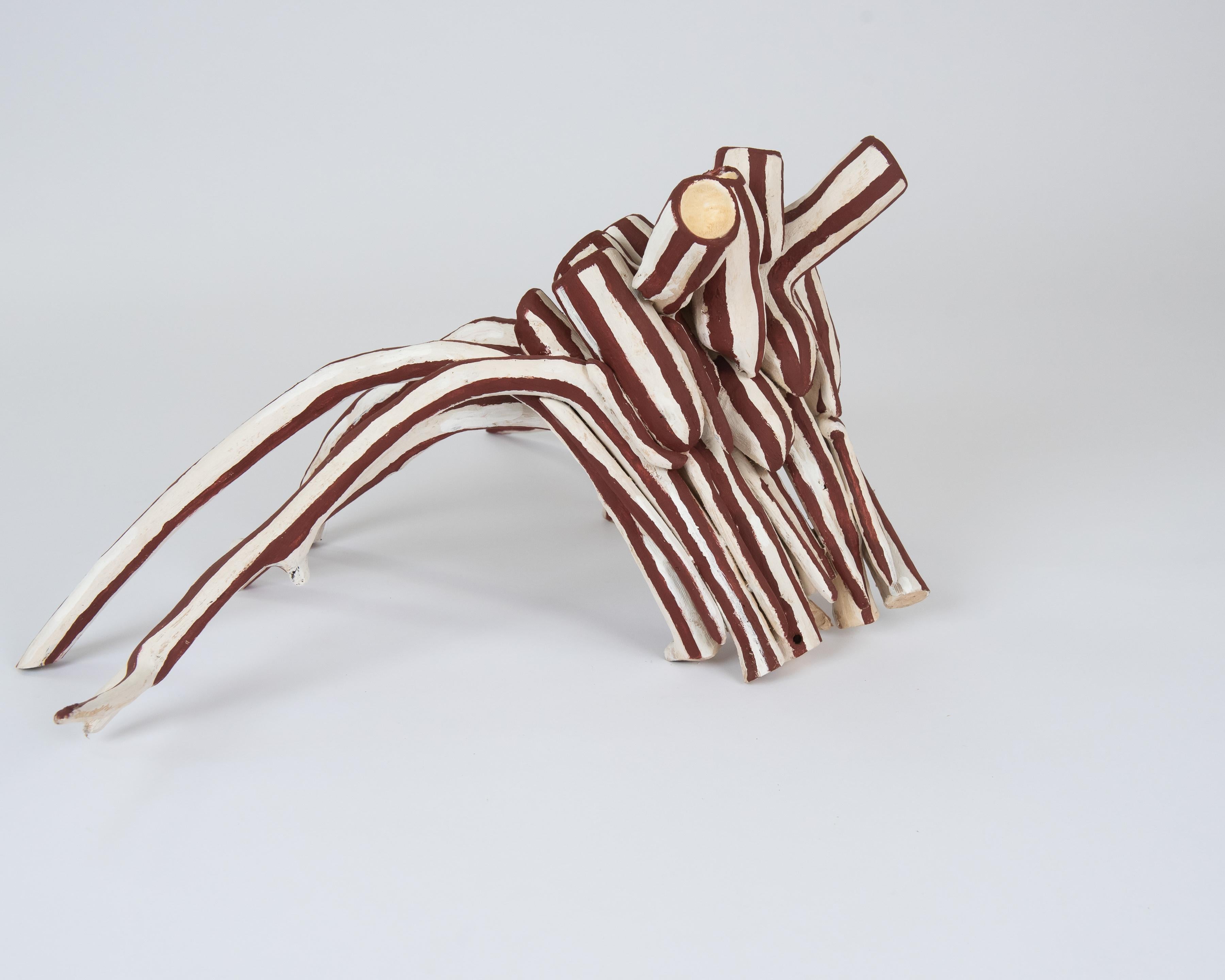 Loren Eiferman, , 11V, 2018, 45 pieces of wood with acrylic paint, Sculpture  2