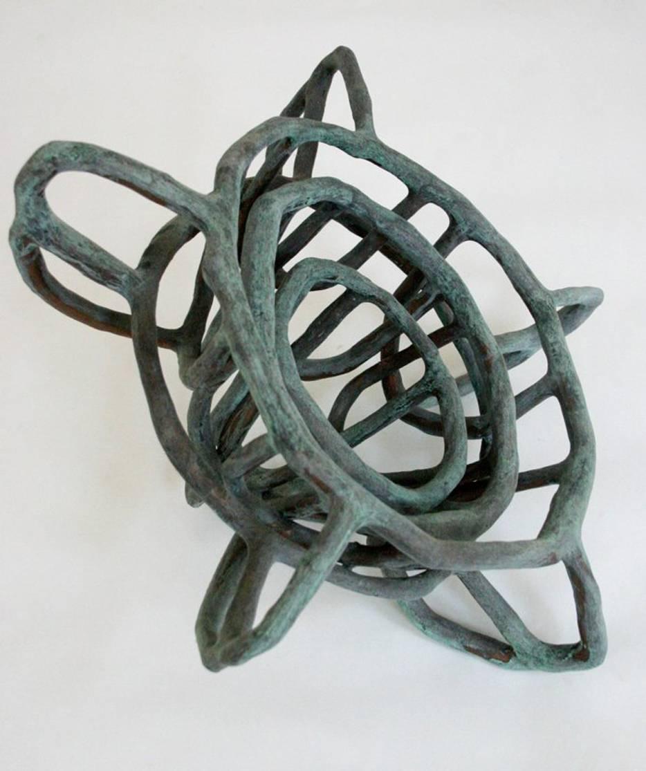 Loren Eiferman, Satellite, 2010, 125 pieces of wood, copper, patina