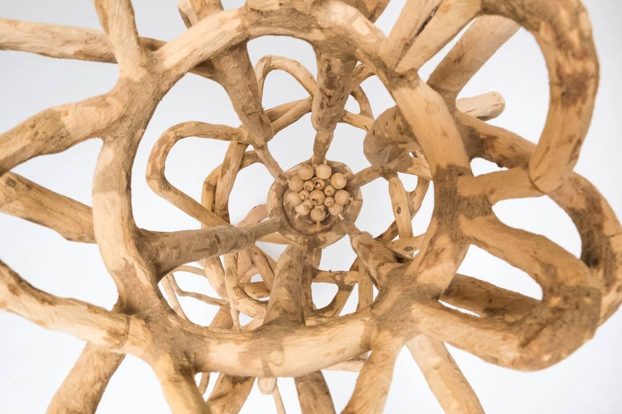 Loren Eiferman, Voynich #1, 124 Pieces of Wood, 2015, Wood, Putty, 54x30x20 in For Sale 3