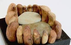 Sculpture en Wood, 19 pièces : "Incantation".