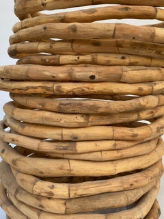 Wood Sculpture, 336 pieces, 21 rings/circles : 'Chlorophyll'