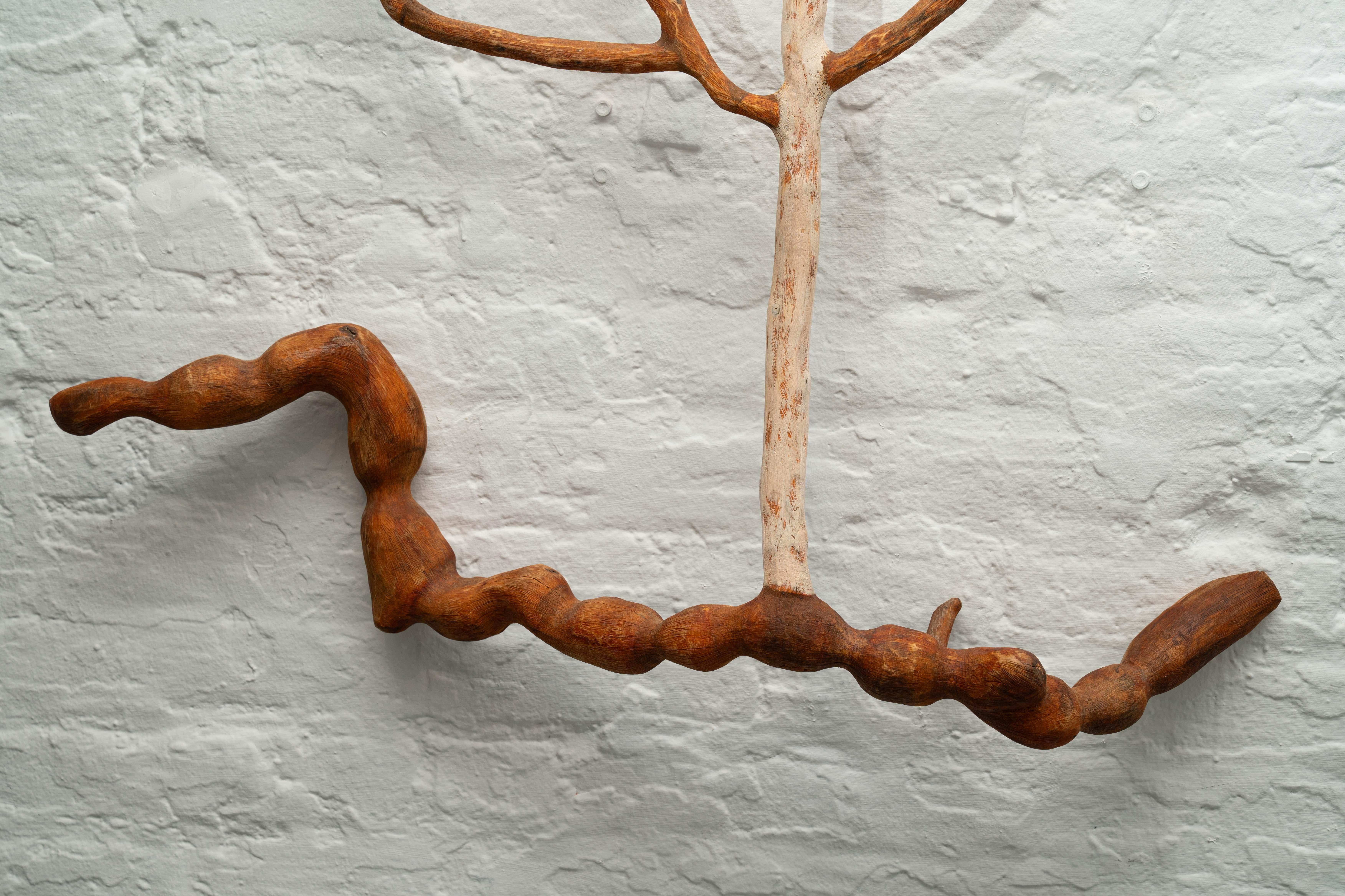 Large Wood Wall Sculpture: 