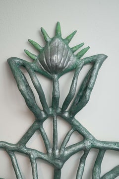 Large Wood Wall Sculpture:  "Salvia"