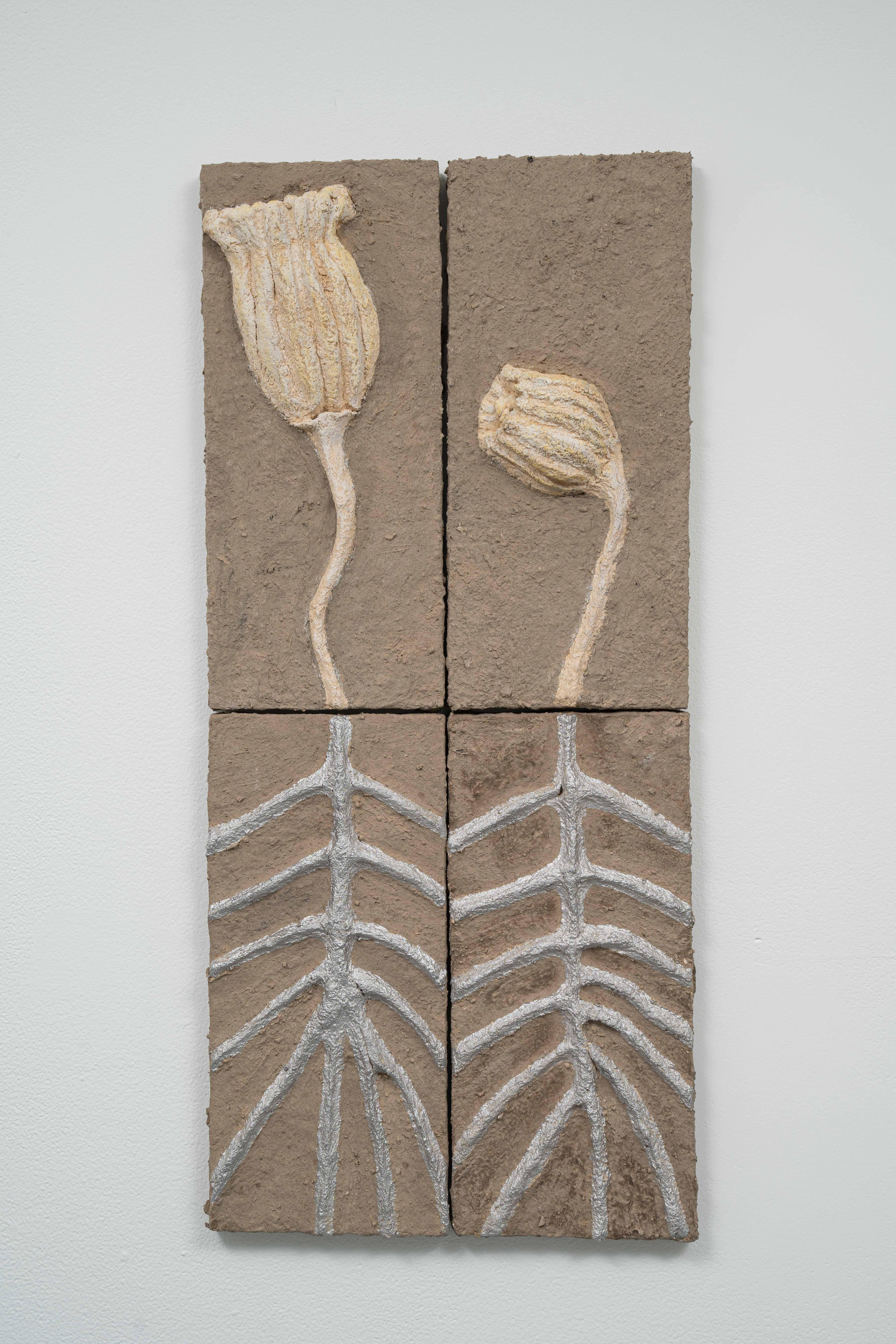 Loren Eiferman Figurative Sculpture - Wood Wall Sculpture: “Talking Roots #2"