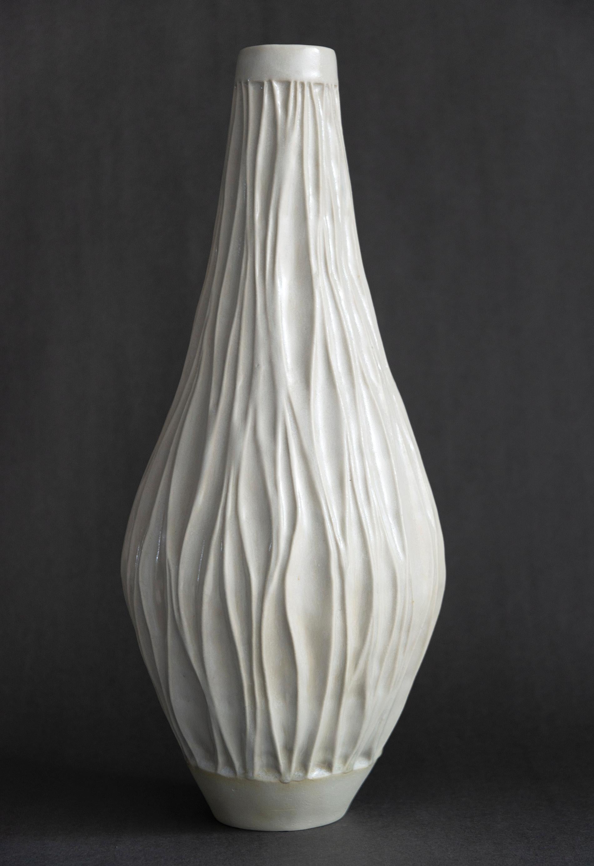 Carved Stoneware Vessel No 2 - decorative, handcrafted, ceramic vessel
