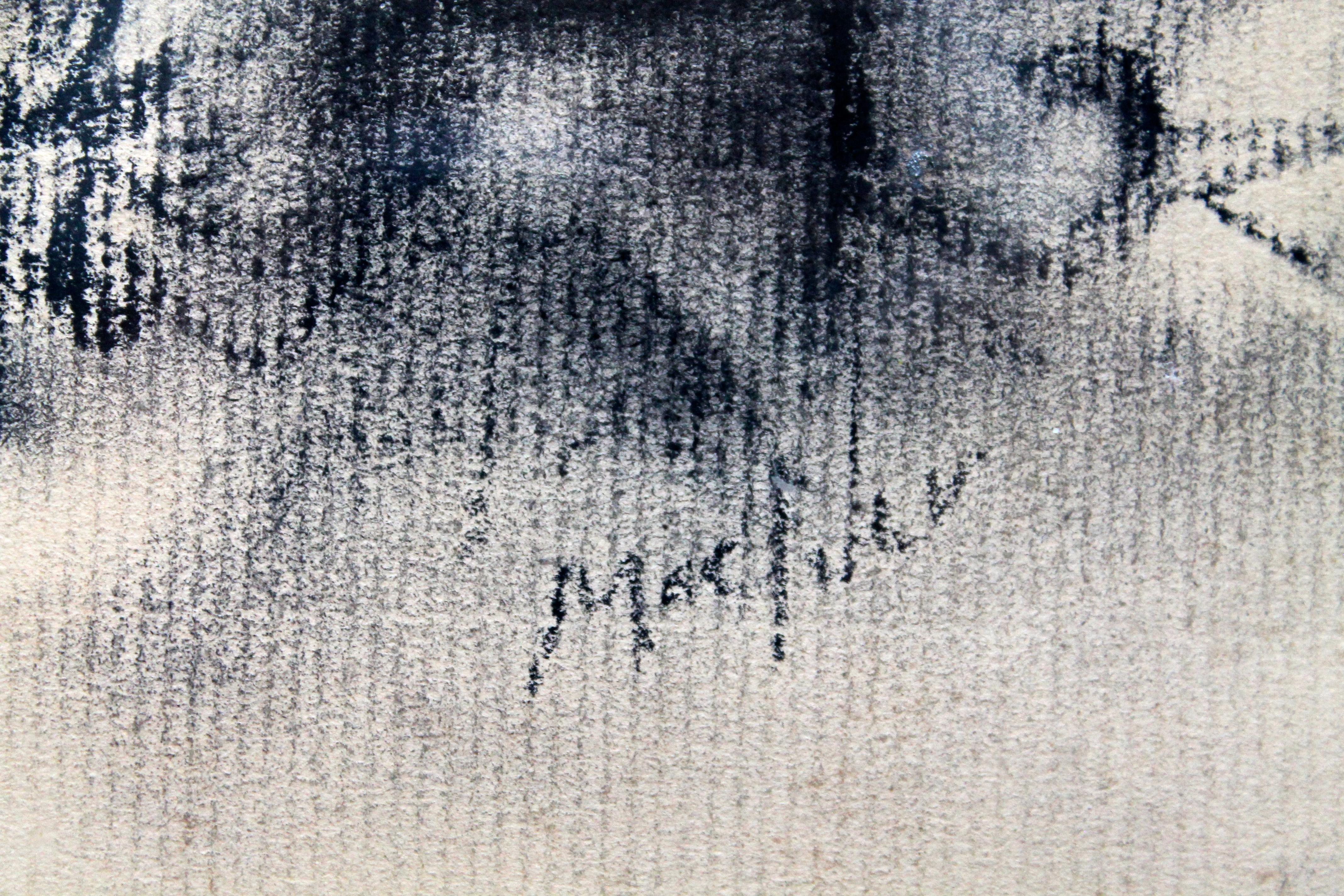 Loren Maciver 1940er Zeichnung Stillleben mit Früchten (Expressionismus) im Angebot