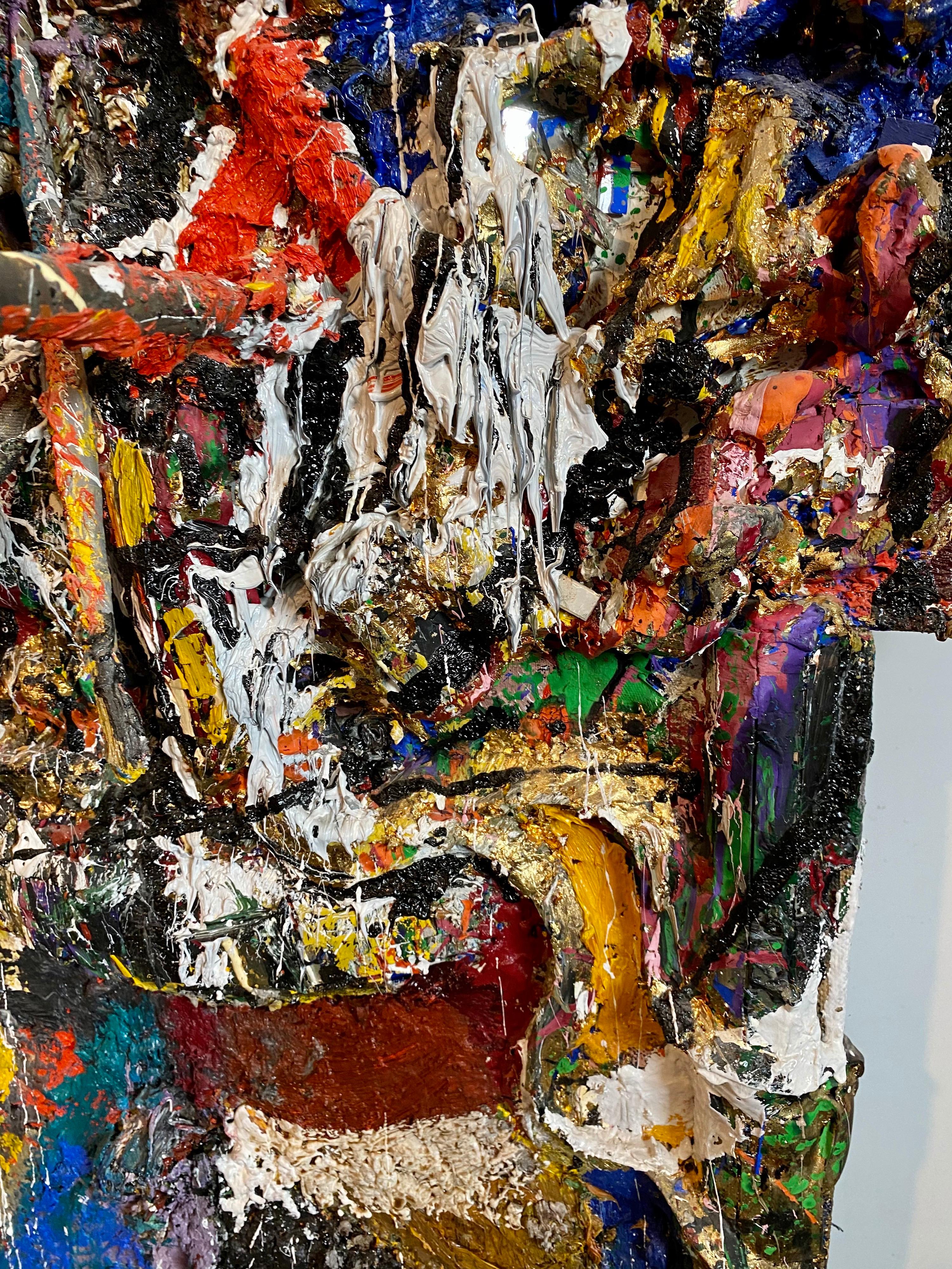 Técnica Mixta Neo Expresionista Collage Ensamblaje Pintura Escultura Art Brut en venta 2