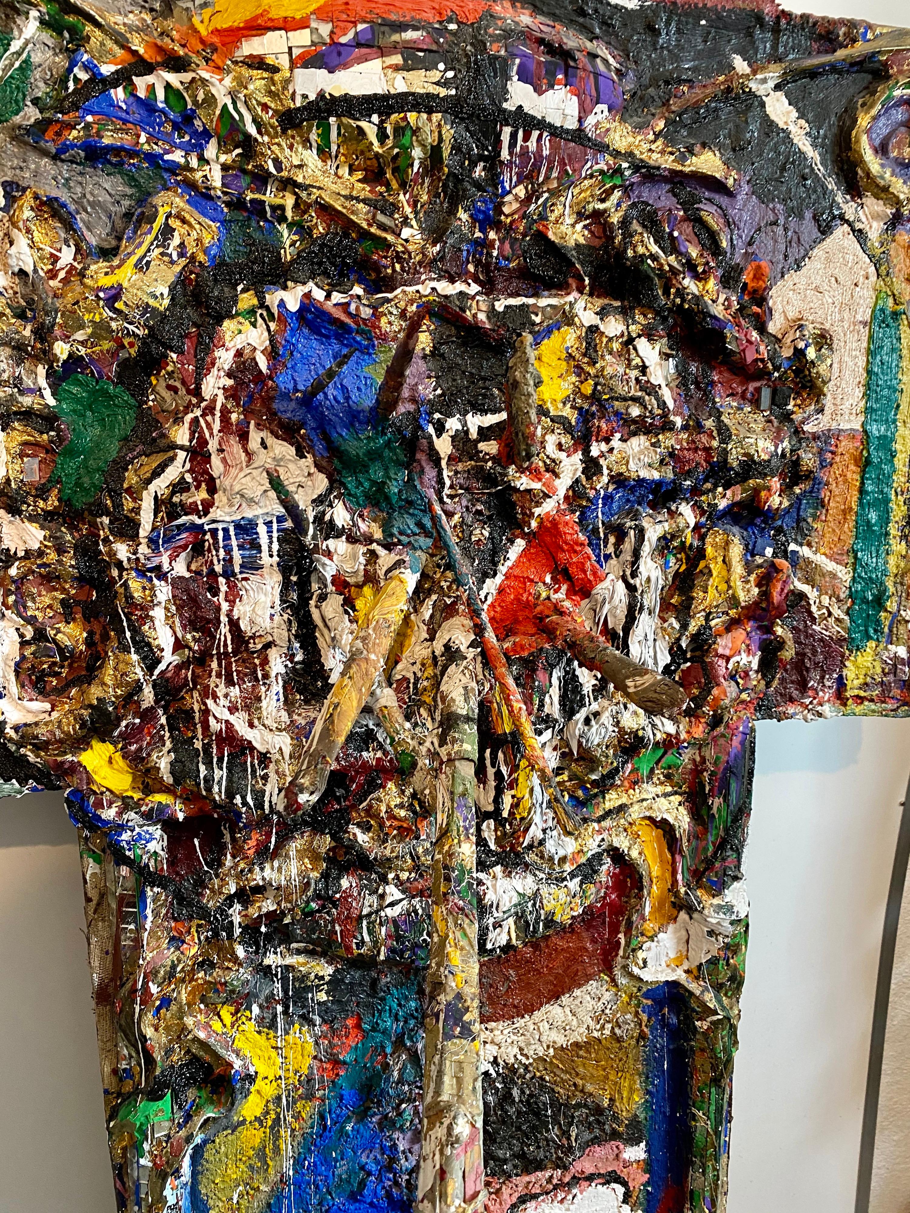 Mixed Media Neo Expressionist Collage Assemblage Painting Sculpture Art Brut 3