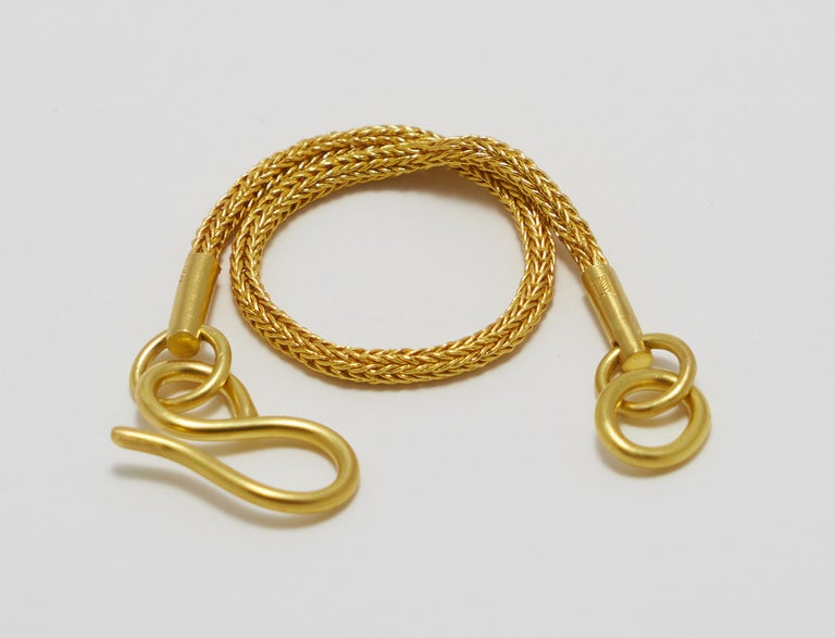 Loren Nicole 22k Gold Woven Handwoven Ancient Greek Chain Bracelet For ...