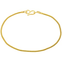 Loren Nicole 22k Gold Woven Handwoven Ancient Greek Chain Necklace