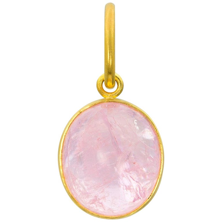 Gold and morganite one-of-a-kind pendant 