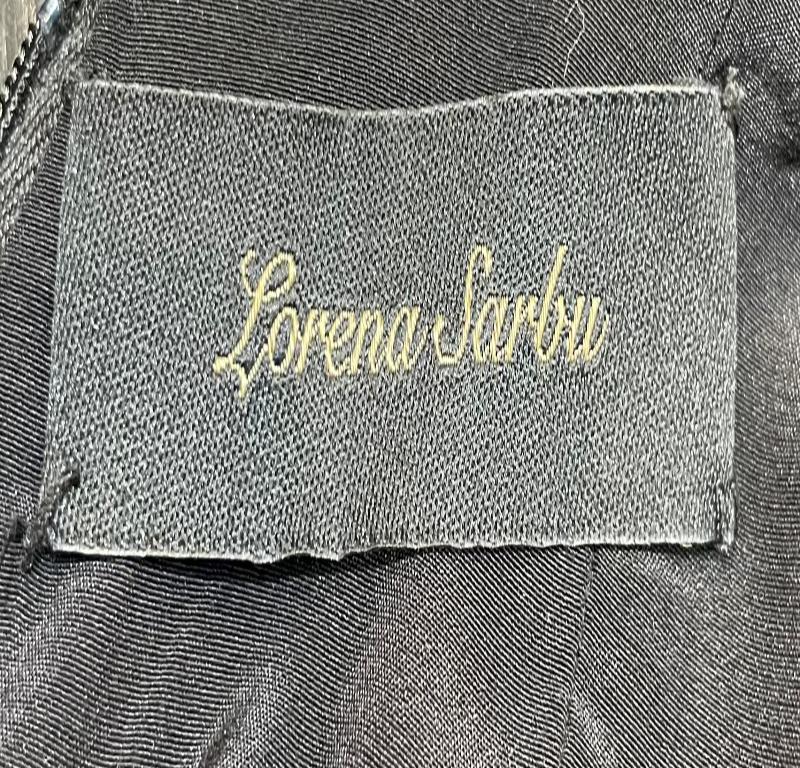 Lorena Sarbu Rhinestone High Neck Gown with Dramatic Front Slit, 2000s In New Condition For Sale In Los Angeles, CA