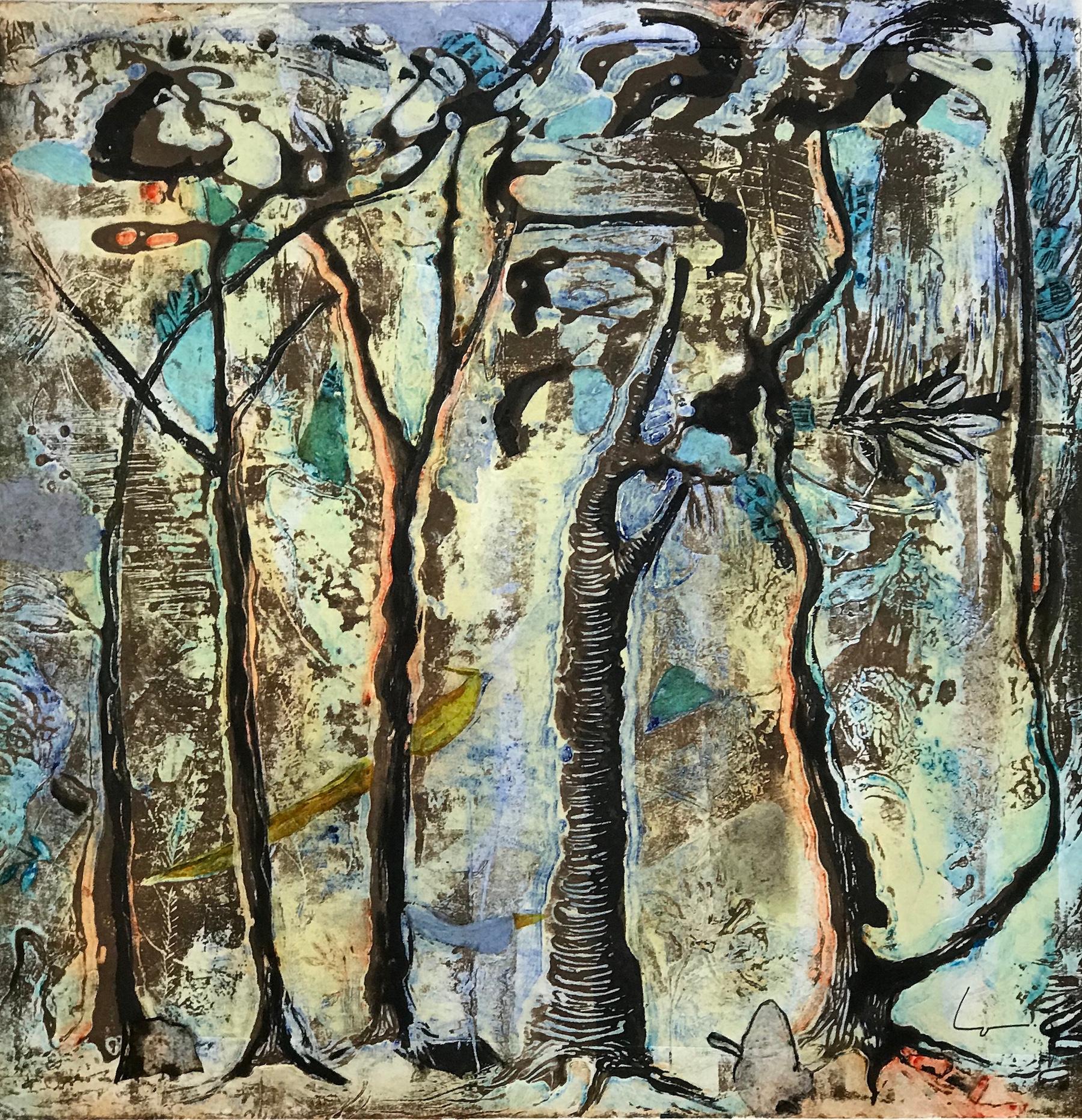 Forest perlée de la forêt - Mixed Media Art de Lorena Villalobos