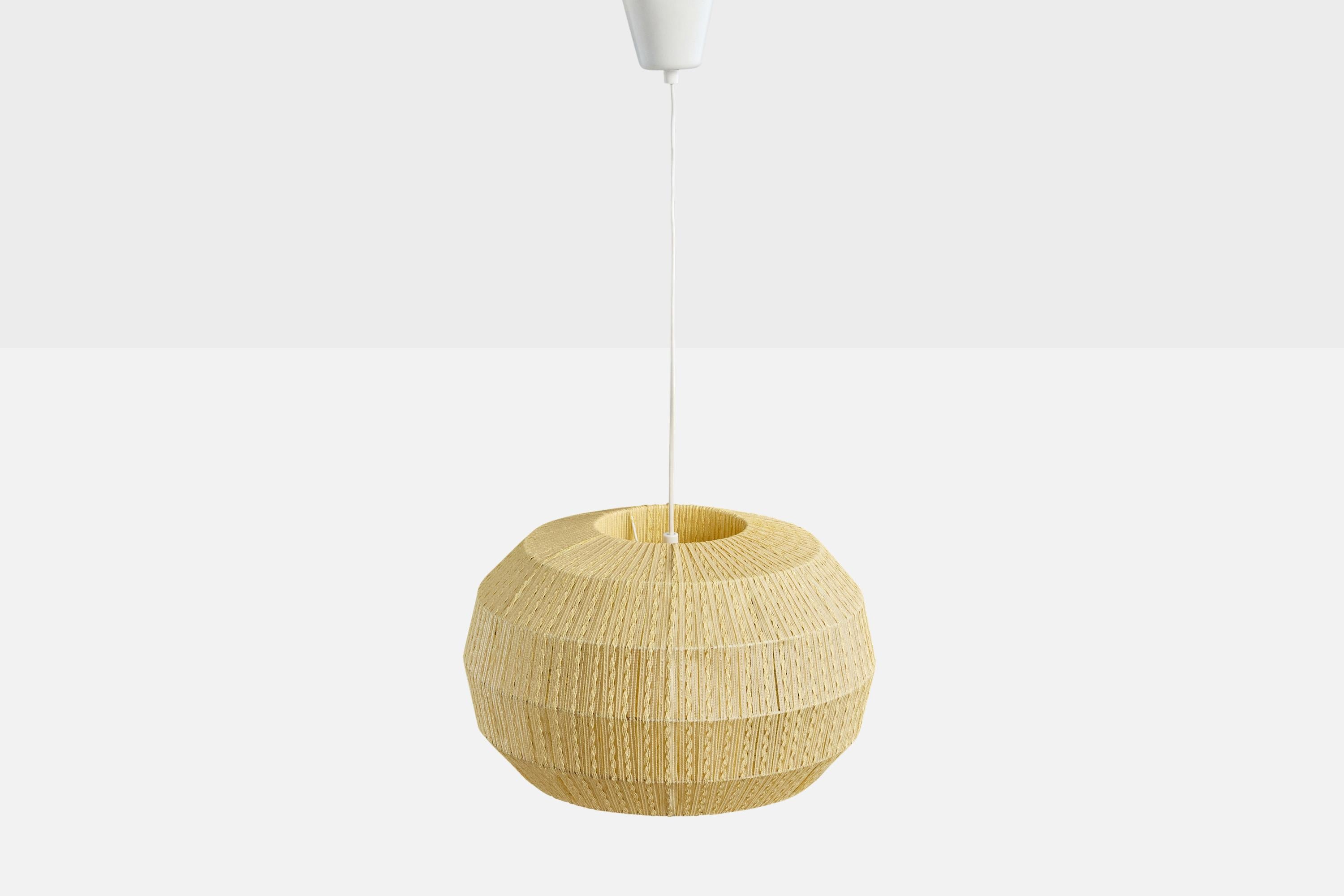 Norvégien Lorentzons, lampe à suspension, tissu, Norvège, années 1960 en vente