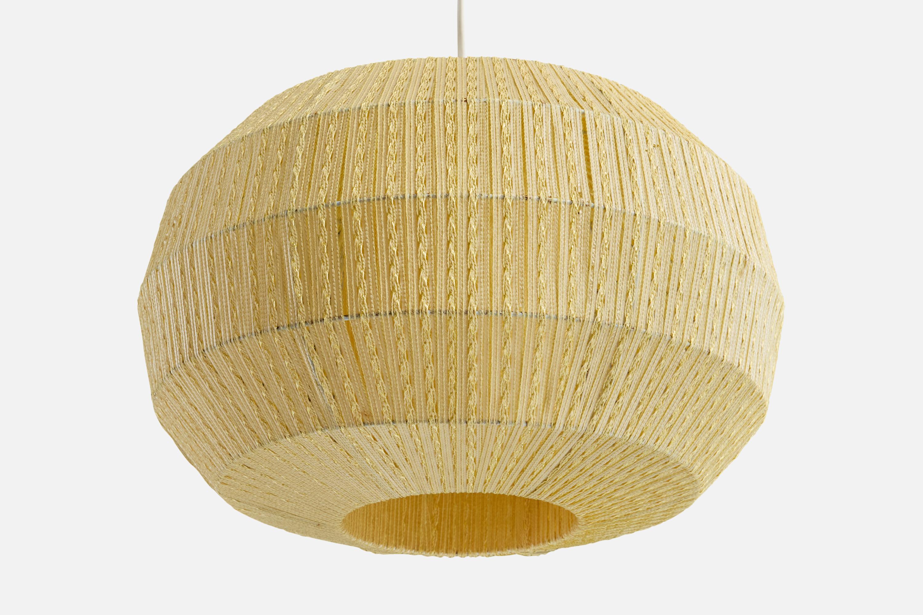 Lorentzons, lampe à suspension, tissu, Norvège, années 1960 Bon état - En vente à High Point, NC