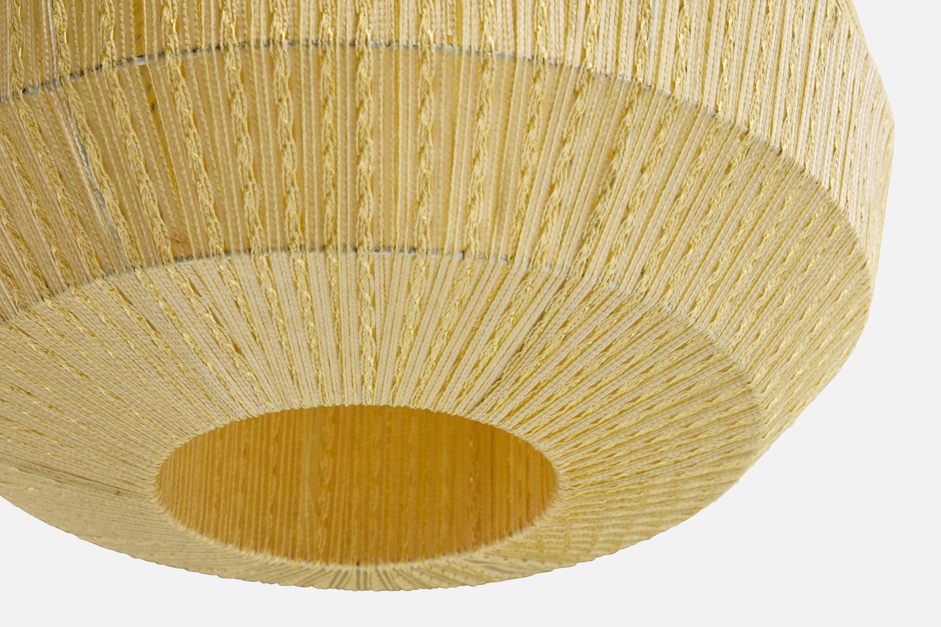Milieu du XXe siècle Lorentzons, lampe à suspension, tissu, Norvège, années 1960 en vente
