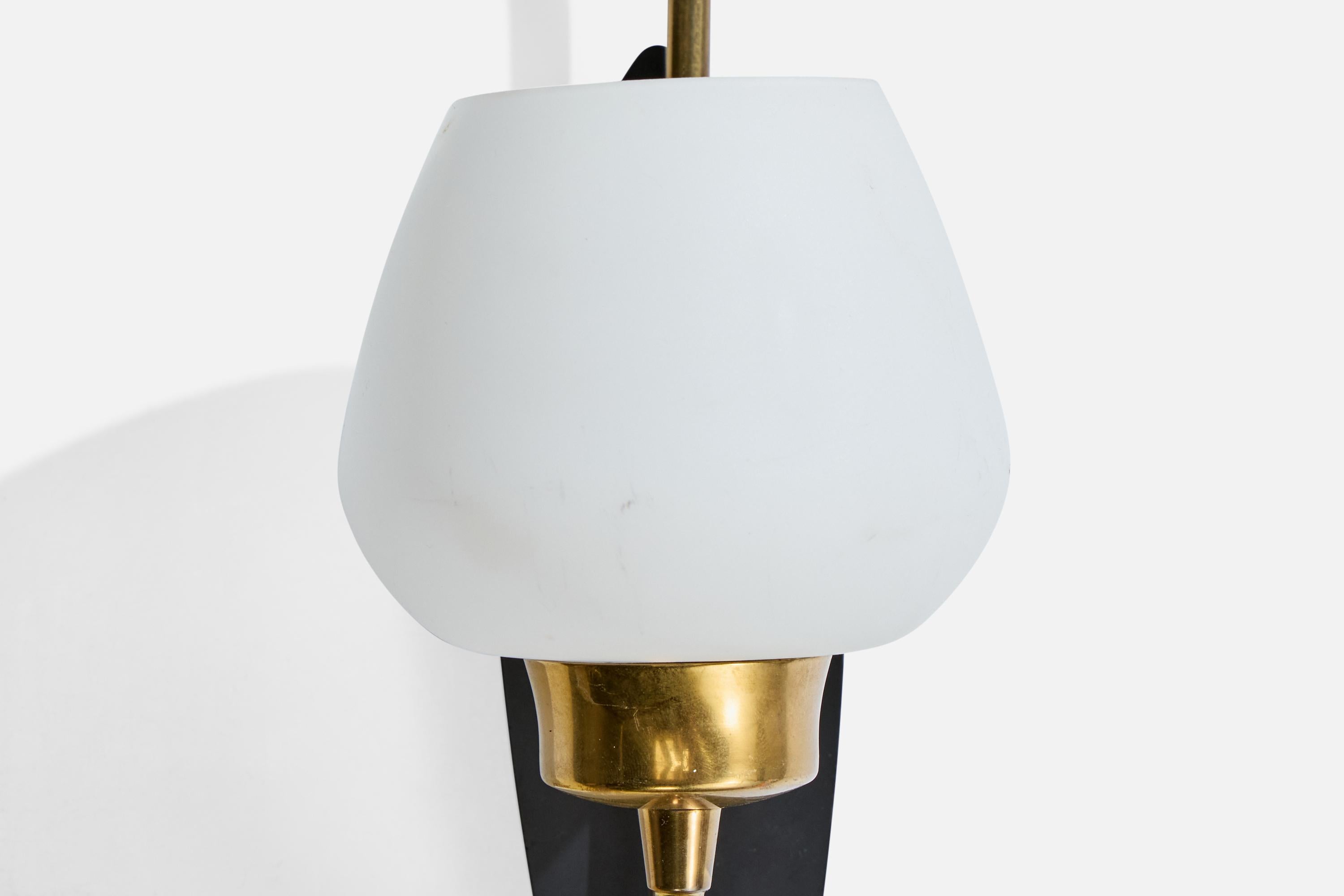 Lorentzons, appliques, laiton, métal, verre, Norvège, années 1950 en vente 3