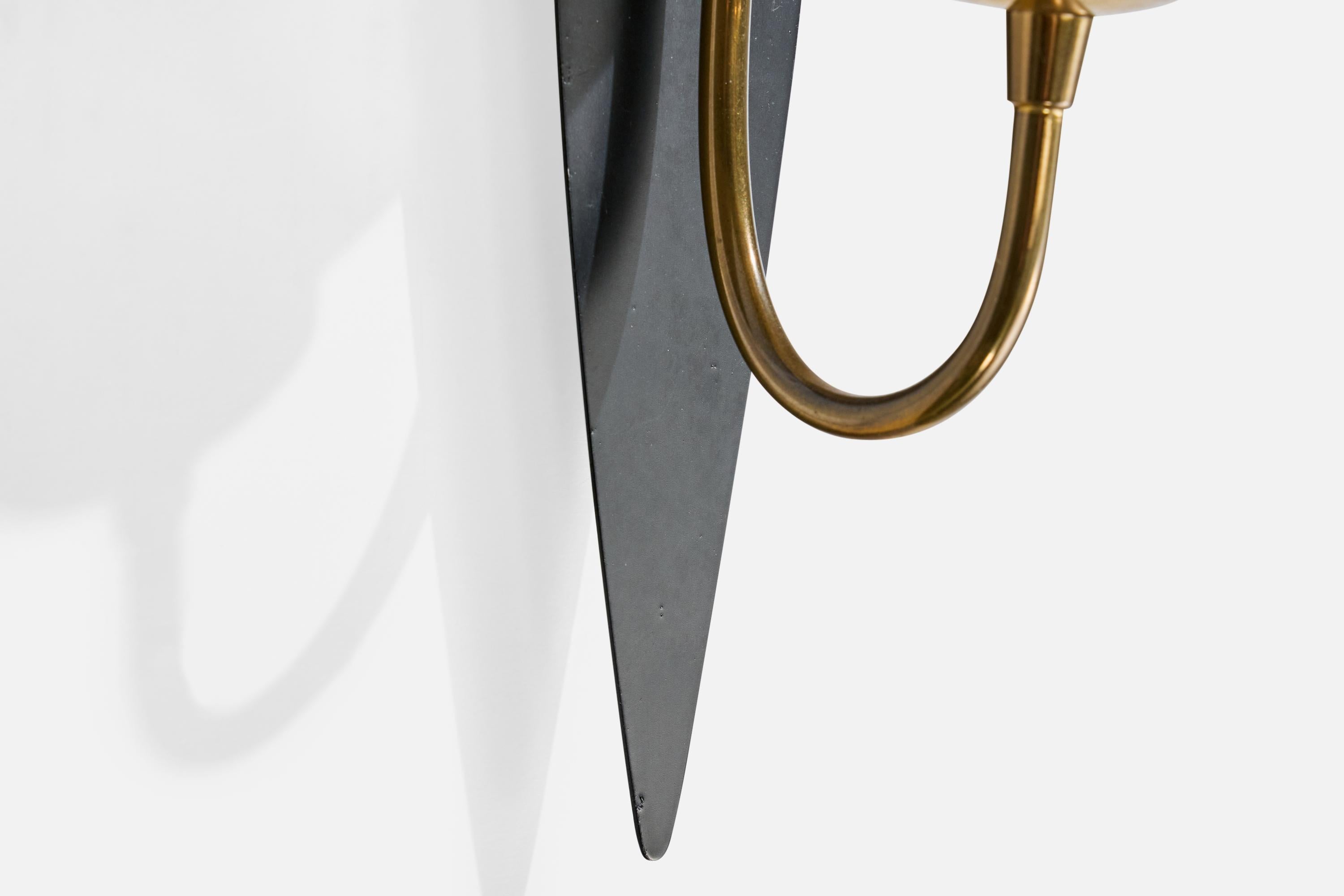 Lorentzons, appliques, laiton, métal, verre, Norvège, années 1950 en vente 2