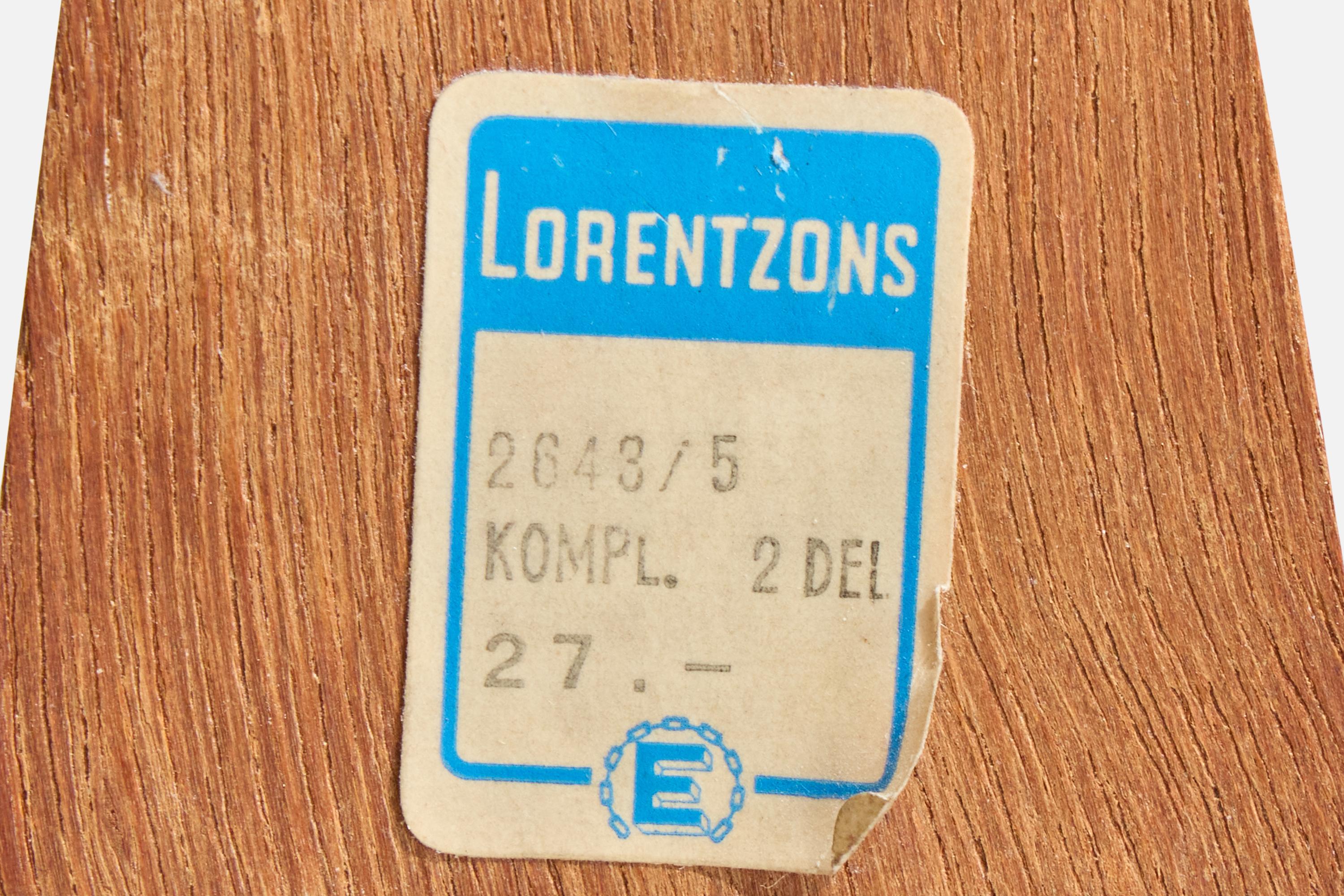 Lorentzons, Wall Lights, Brass, Teak, Glass, Sweden, 1950s For Sale 4