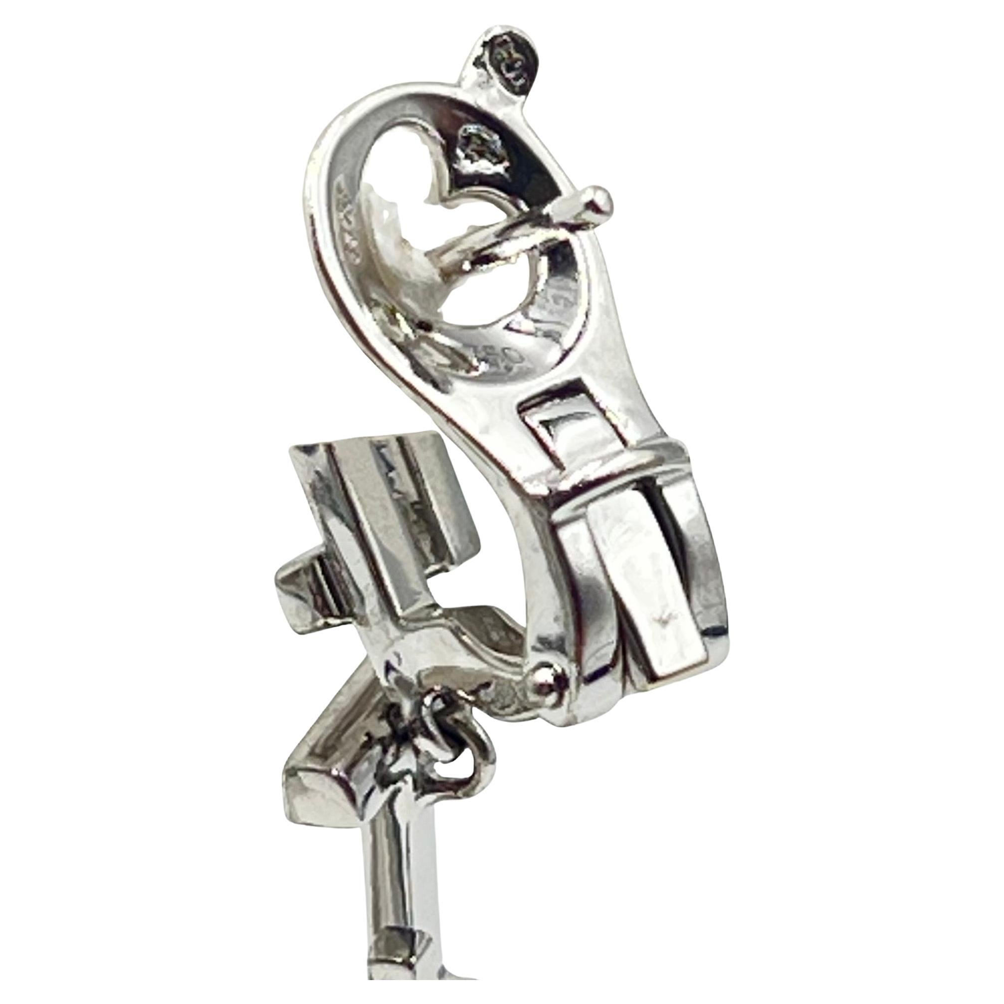 Lorenz Baumer Boucles d'oreilles Tetris en or blanc 18 carats diamant Tanzanite en vente 1