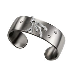 Lorenz Bäumer Grey Titanium White Diamonds Bracelet