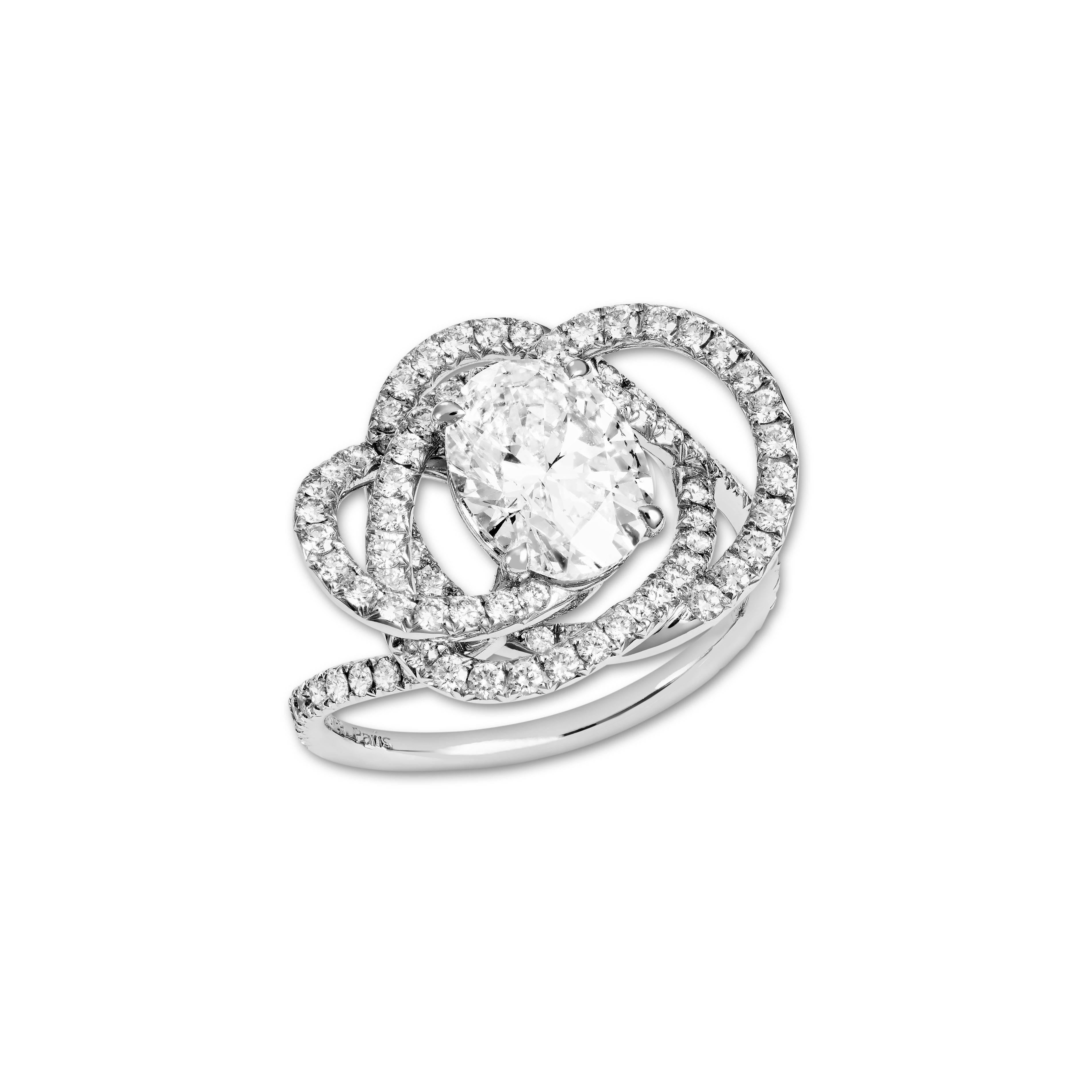 Lorenz Bäumer Pense à Moi GIA Certificate 2 Carat Diamond Solitaire Ring For Sale