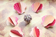 Lorenz Bäumer Pink Sapphire Sea Urchin Diamonds Gold Cocktail Ring