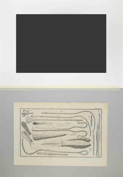 Surgical Instruments - Etching by Lorenz Heister - 1750
