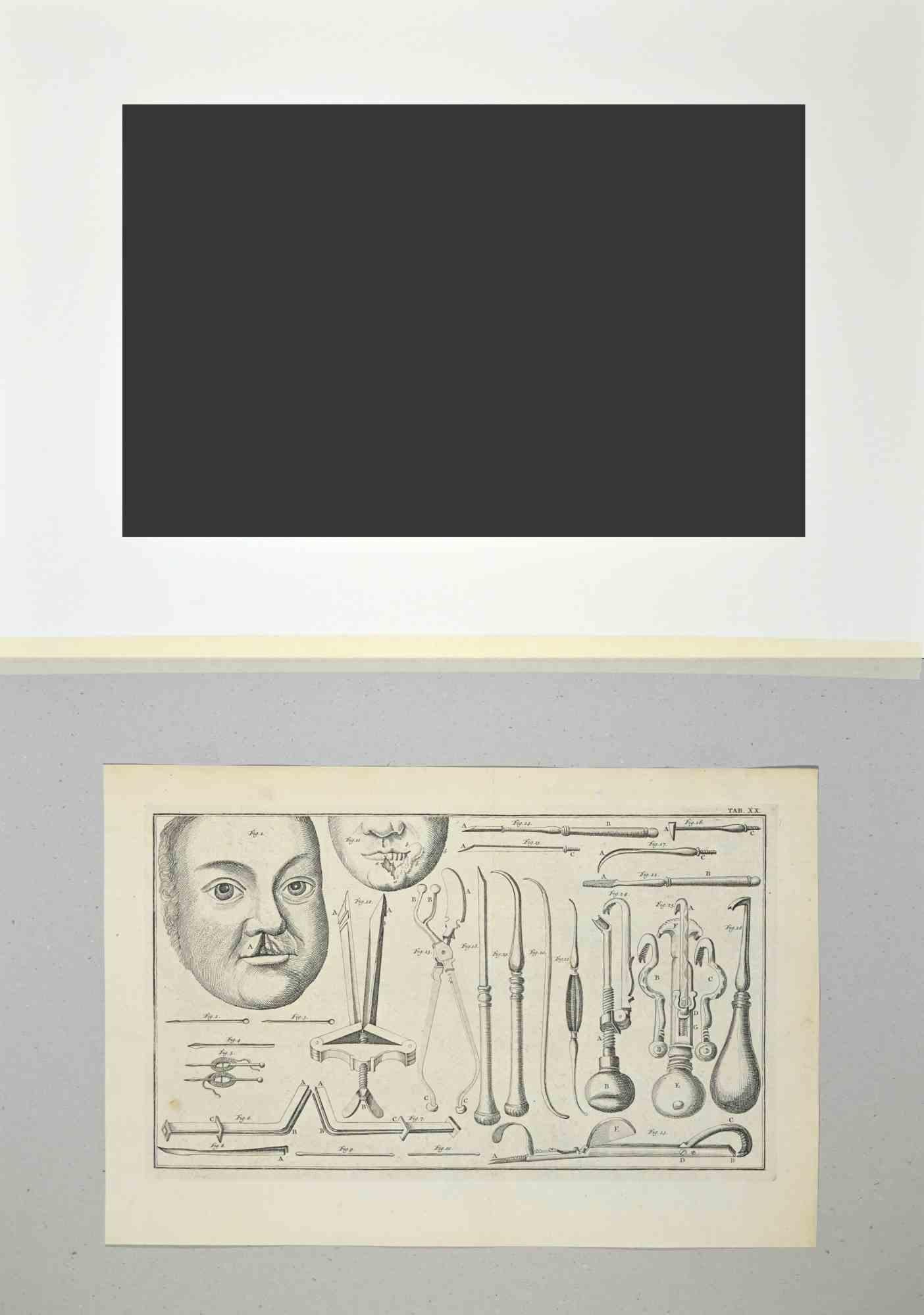 Surgical Instruments - Etching by Lorenz Heister - 1750 For Sale 1