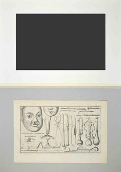 Surgical Instruments - Etching by Lorenz Heister - 1750