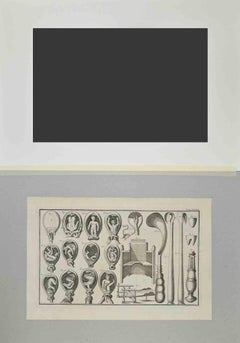 Surgical Instruments - Etching by Lorenz Heister - 1750
