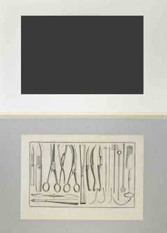 Surgical Instruments - Etching by Lorenz Heister - 1750