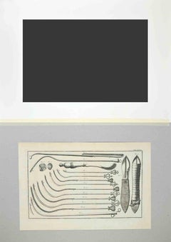 Instrumentos quirúrgicos - Grabado de Lorenz Heister - 1750