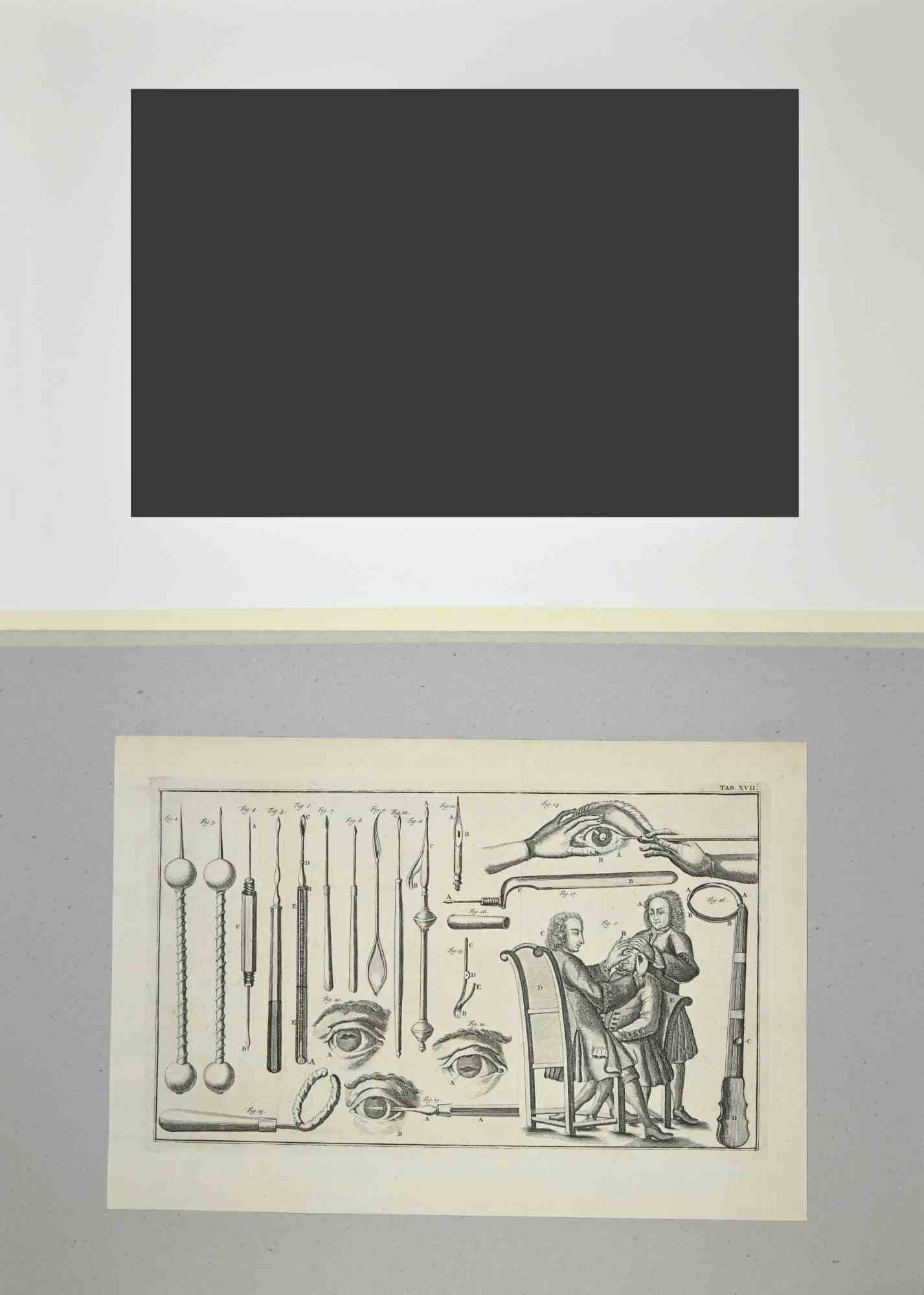 Surgical Instruments - Etching by Lorenz Heister - 1750 For Sale 1