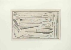 Surgical Instruments - Etching by Lorenz Heister - 1750