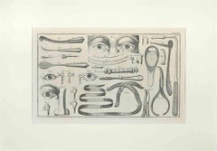 Surgical Instruments - Etching by Lorenz Heister - 1750